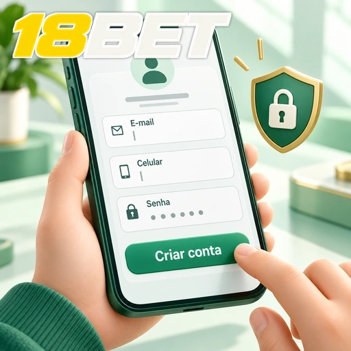 18BET — ilustração de preenchimento de formulário para criar uma conta no celular